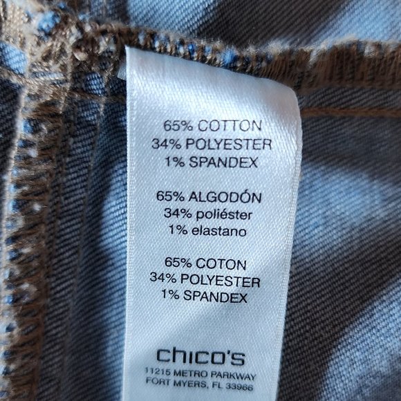 CHICO'S DENIM JACKET Size 2 (L/XL) - Picture 10 of 10
